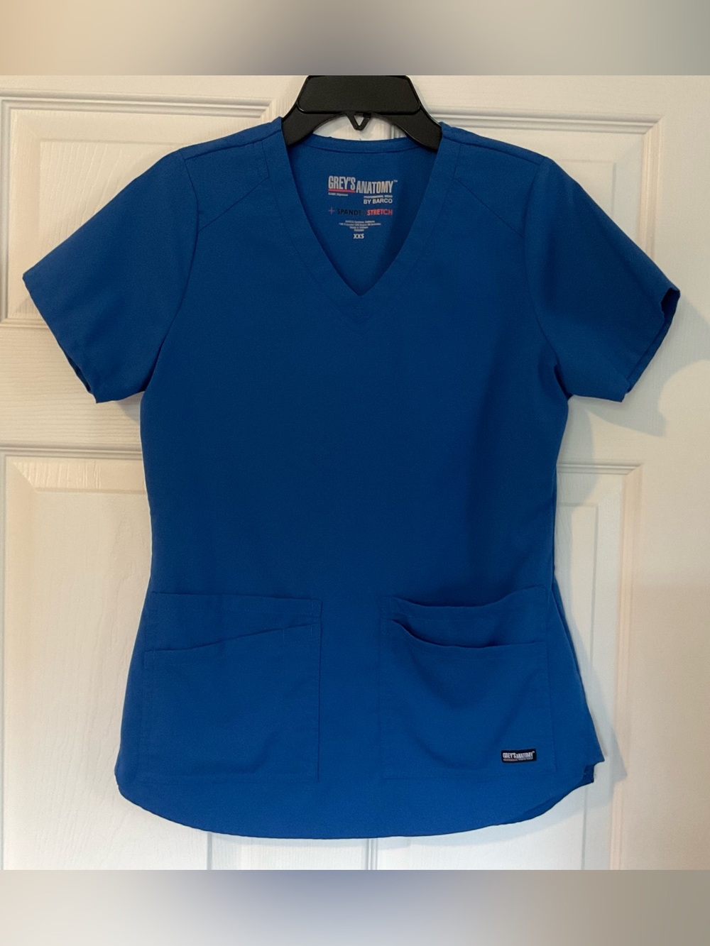 Grey's Anatomy V-Neck Scrub Top in Royal Blue